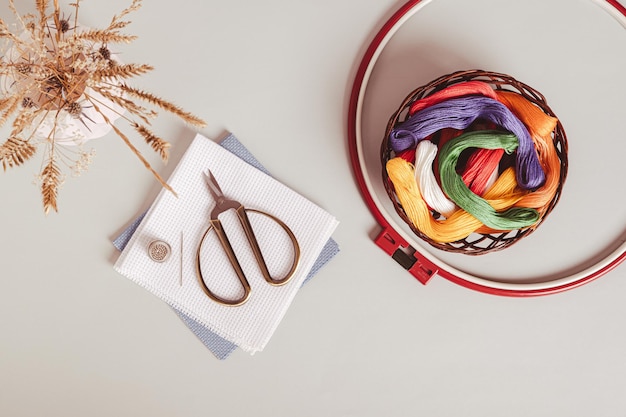 Collection of embroidered items